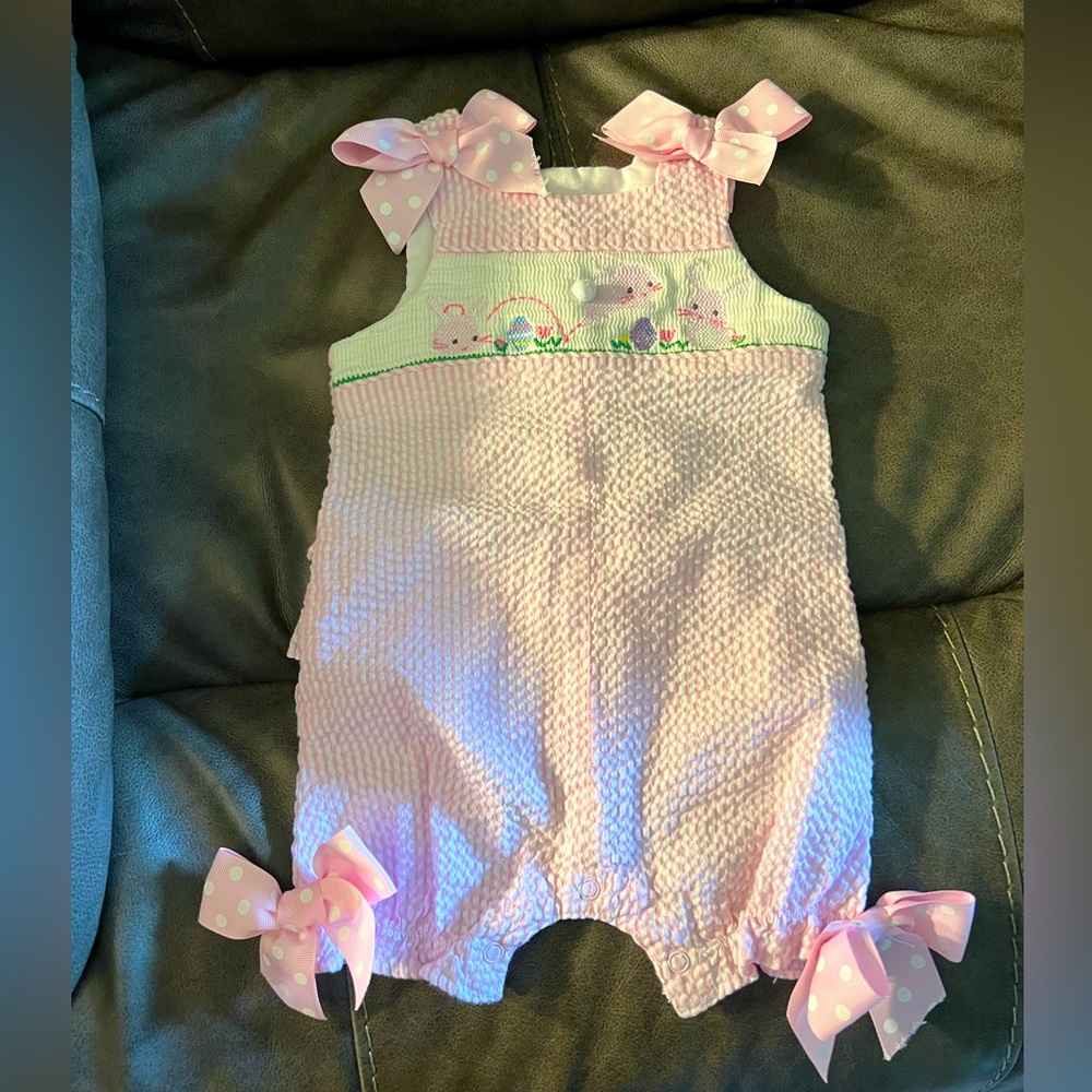 Mud Pie Infant Smocked Romper